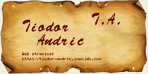 Tiodor Andrić vizit kartica